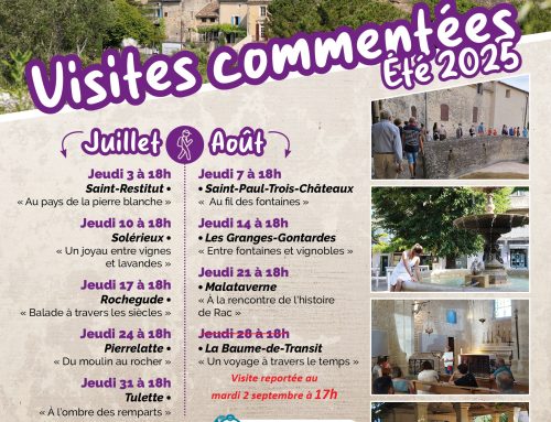 Visites commentées – dernière date mardi 2 septembre