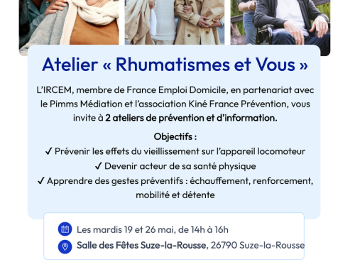 Le mardi 26 mai – Ateliers Santé