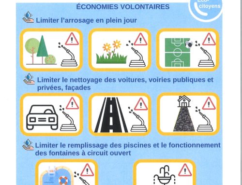 Vigilance EAU : Mesures de restriction à respecter en période de sécheresse => Economisons l&rsquo;eau