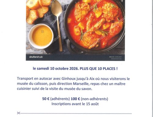 Samedi 10 octobre – Bouillabaisse