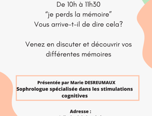 Mercredi 23 septembre : Conférence gratuite sur la mémoire
