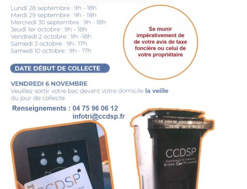 Distribution des bacs et badges pour  la nouvelle collecte des Ordures Ménagères