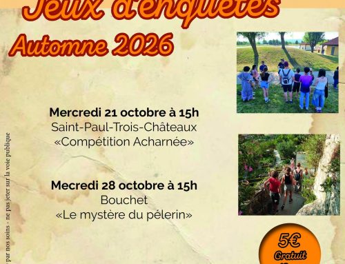 Les mercredis 21 et 28 octobre – Jeux d&rsquo;enquête