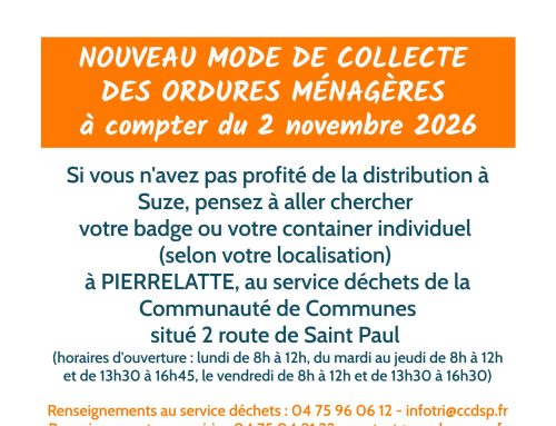 Nouveau mode de collecte des Ordures ménagères à compter du 02/11/2026